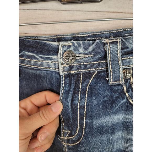 MISS ME BOOT CUT JEANS W EMBROIDERED POCKETS, SZ 30x29 inseam - Picture 6 of 16